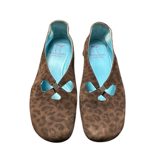 Thierry Rabotin Animal Print Suede Hidden‎ Wedge Heel Size 37 Euro 6.5 US #S67-6 - Picture 1 of 7